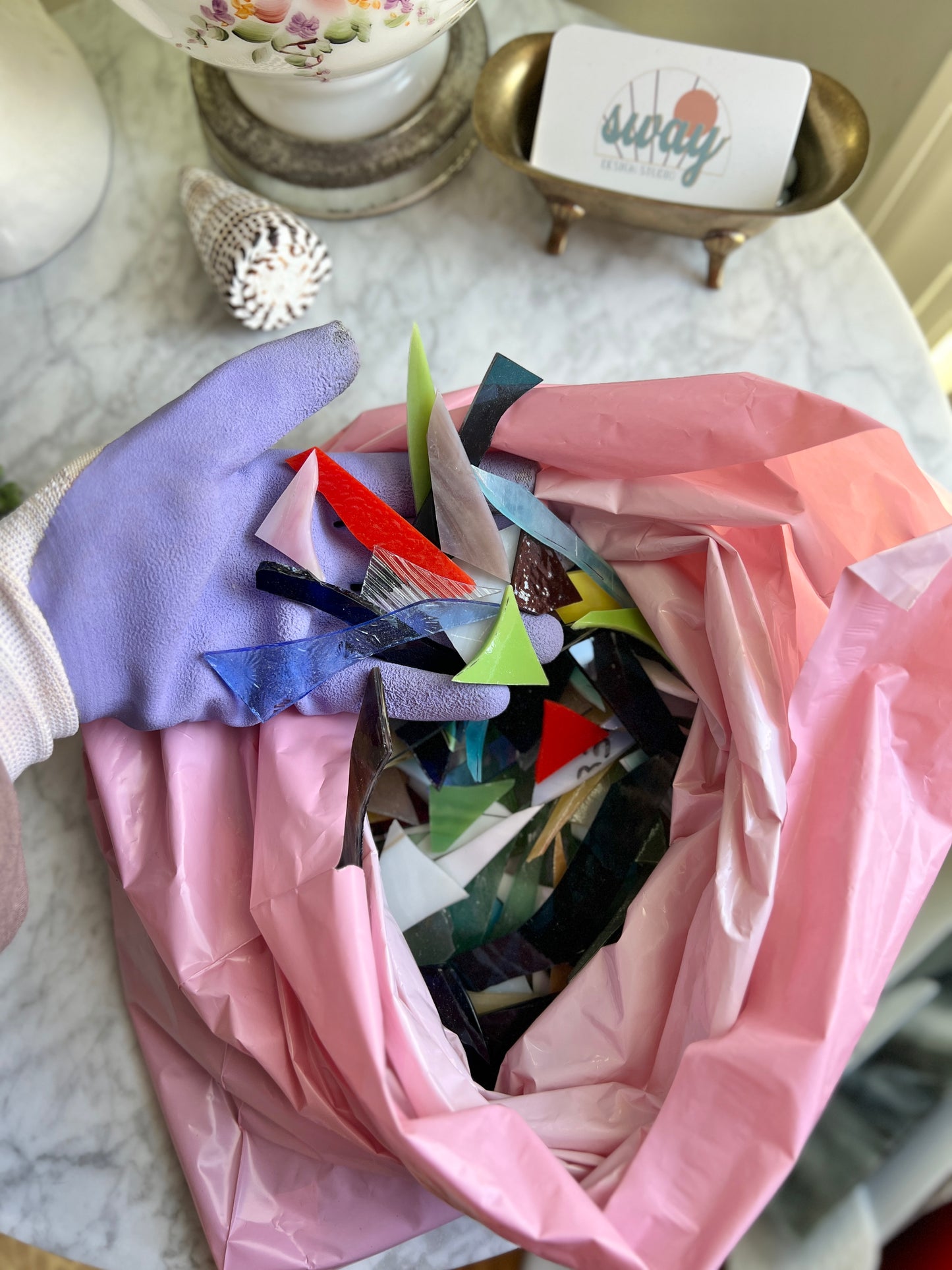 Glass Scrap Packs (3lbs) shipping included!